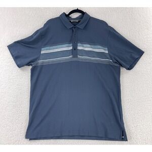 Travis Mathew Blue Private Villa Golf Polo Shirt Mens Short Sleeve Size XL